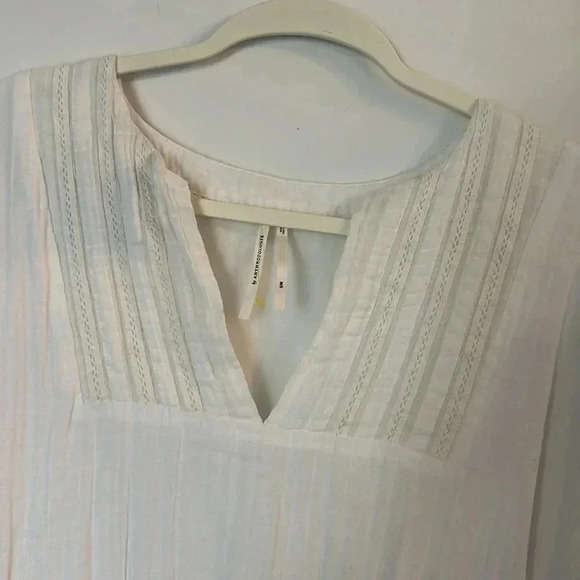 Anthropoloige Women's Gauzey White Dress Coverup Beach Sz S/M - Picture 3 of 6